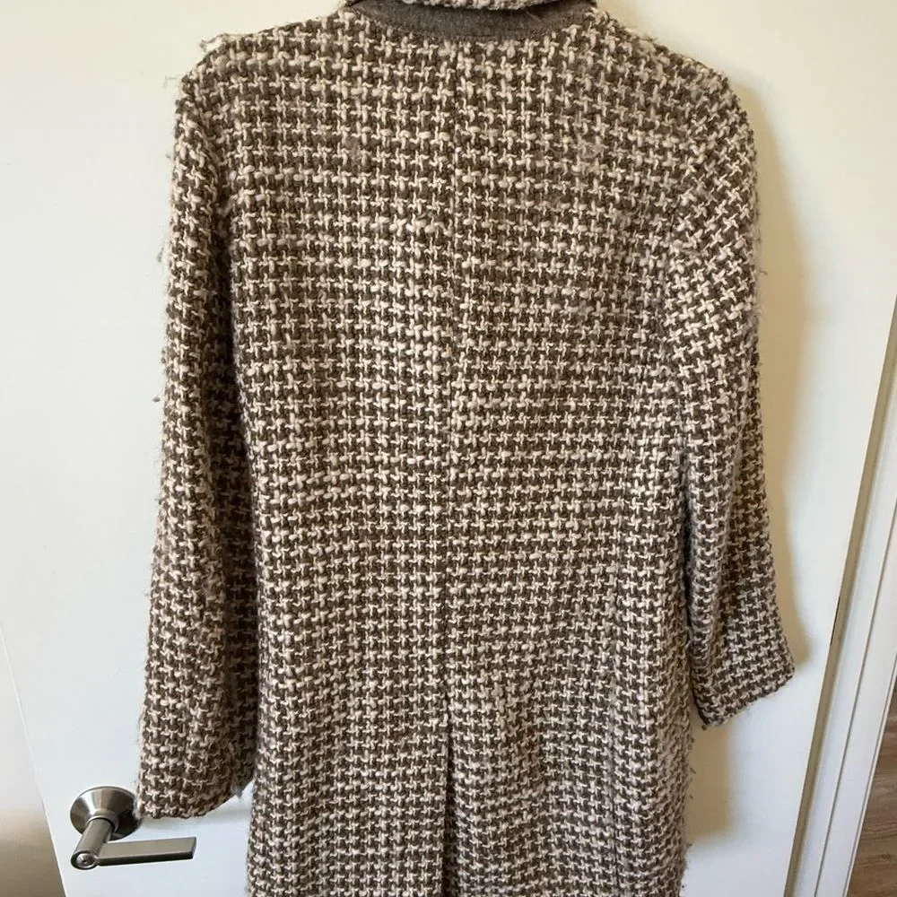 Brooks Brothers Brown Houndstooth Trench Coat